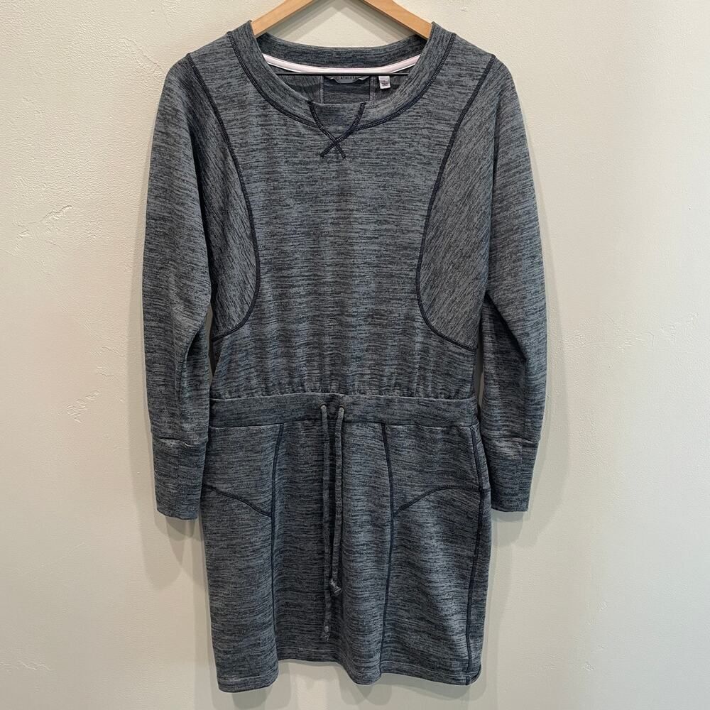 Athleta Give It Your All Sweater Dress Marled Charcoal Grey - Size: Small